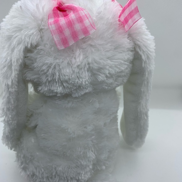 AURORA White Bunny With Pink Bows - Picture 10 of 10